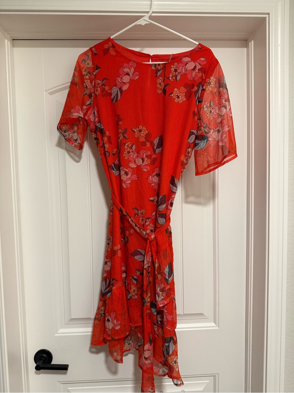 Target Red Floral Asymmetrical Dress